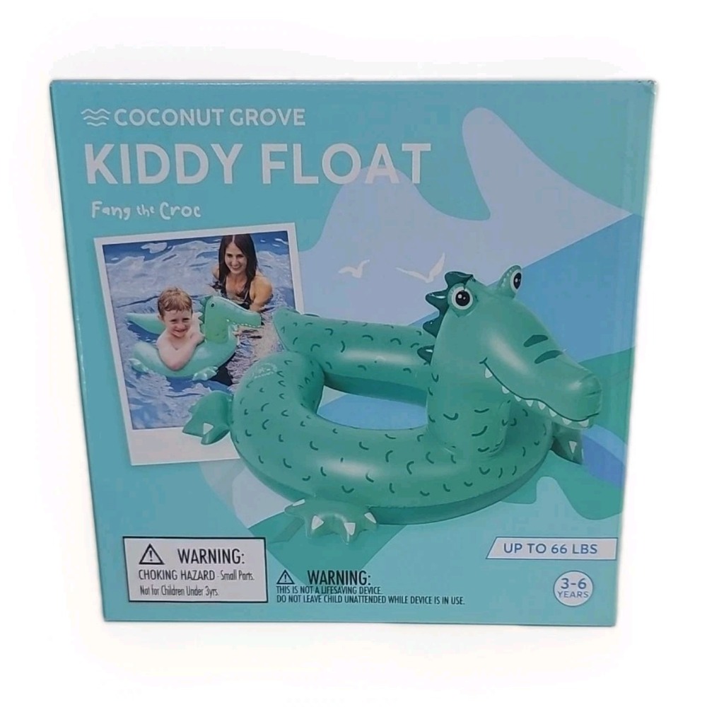 Coconut Grove Kiddy Float Kids 3-6Y Green Fang the Croc Inflatable CGSKIDCR